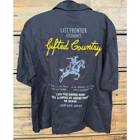 GFTD LA Last Frontier Shirt Mens Large Black Lifted Country Embroidered Western - Picture 2 of 9